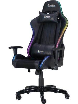 Sandberg Commander Gaming Chair RGB Kontor Stol - PU Læder - Op til 150 kg