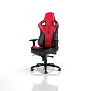 noblechairs EPIC Gaming Chair - Spider-Man Special Edition Gamer Stol - Sort / Rød - PU Læder - Op til 120 kg